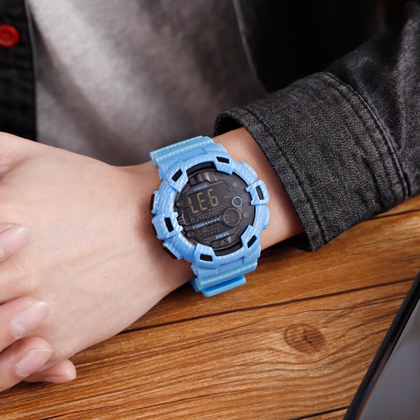 sport watch men alarm clock cowboy waterproof week display men watches denim digital big dial wristwatch back light 
sport watch men alarm clock cowboy waterproof week display men watches denim digital big dial wristwatch back light