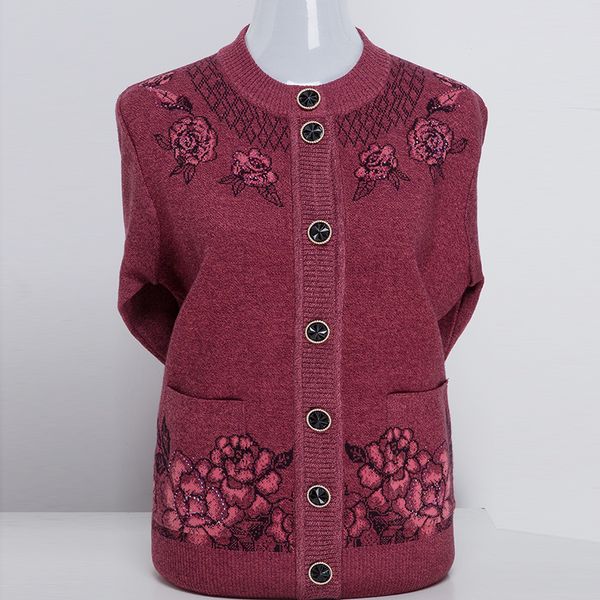 2020 in the elderly autumn and winter women sweater cardigan mother loaded sweater jacket 60-70 year-old grandmother, White
2020 in the elderly autumn and winter women sweater cardigan mother loaded sweater jacket 60-70 year-old grandmother, White