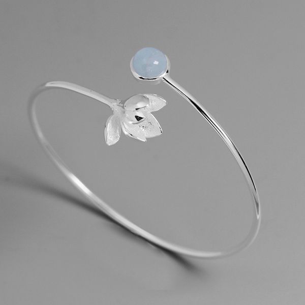 inature 925 sterling silver blue aquamarine magnolia flower bracelet bangles for women fine jewelry gift sh190721, Black
inature 925 sterling silver blue aquamarine magnolia flower bracelet bangles for women fine jewelry gift sh190721, Black