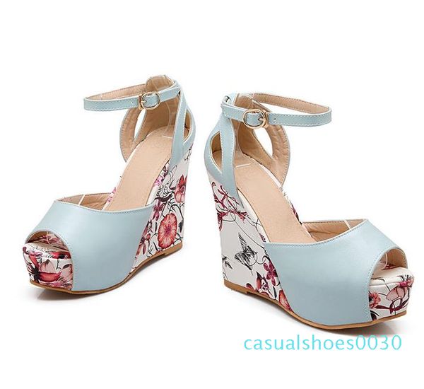 vivi lena sweet floral prints platform wedges heels pink blue white size 34 to 40 c30, Black
vivi lena sweet floral prints platform wedges heels pink blue white size 34 to 40 c30, Black
