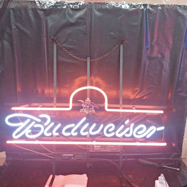 factory made budweiser neon beer sign design real advertising bar home decoration art display neon light metal frame 17'' 24
factory made budweiser neon beer sign design real advertising bar home decoration art display neon light metal frame 17'' 24