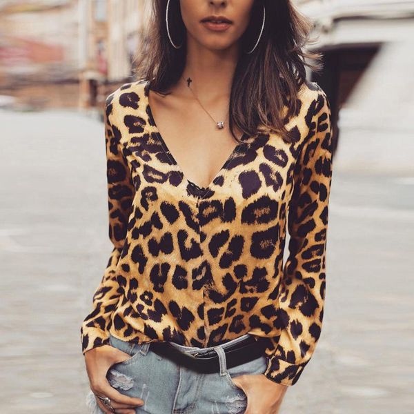 модные женские леопардовый принт с длинным рукавом топы и свободные рубашки v-образным вырезом партии blusas femininas elegante сорочка f, White 
модные женские леопардовый принт с длинным рукавом топы и свободные рубашки v-образным вырезом партии blusas femininas elegante сорочка f, White