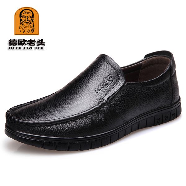 2020 new men's genuine leather shoes brand father casual leather anti slip black middle-aged man cow leather shoes t200610
2020 new men's genuine leather shoes brand father casual leather anti slip black middle-aged man cow leather shoes t200610