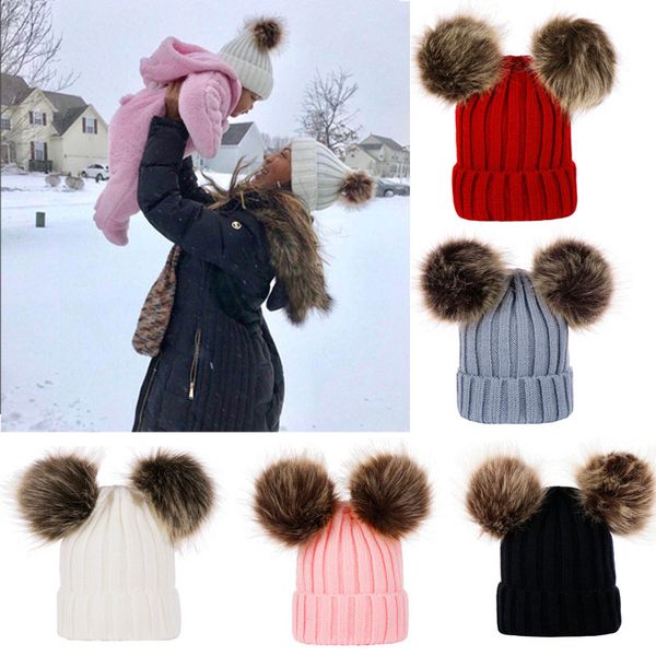 родитель ребенок knit hat зима теплой pom beanie лыжные c голова с капюшоном шапкой для женщин девочек детей с двойным волосом шарика партия
родитель ребенок knit hat зима теплой pom beanie лыжные c голова с капюшоном шапкой для женщин девочек детей с двойным волосом шарика партия