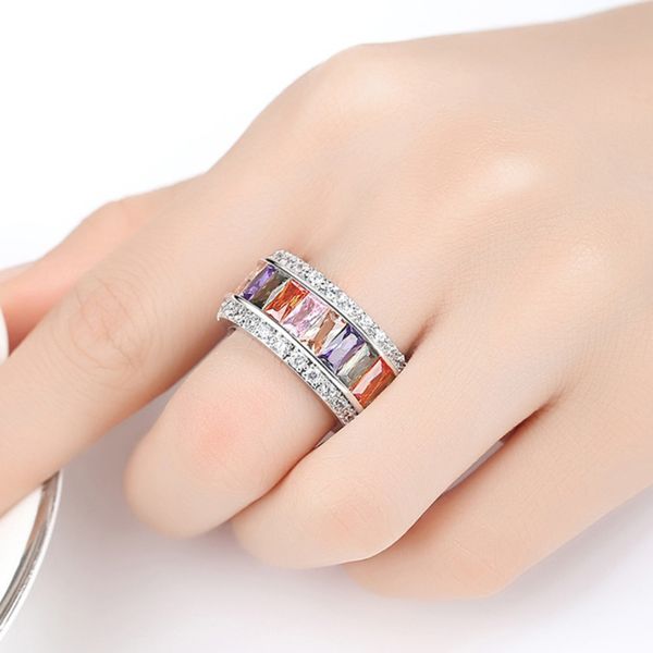 princess cut multi zircon silver color engagement rings 2019 fashion brand luxurious wedding party rings size 6-9
princess cut multi zircon silver color engagement rings 2019 fashion brand luxurious wedding party rings size 6-9