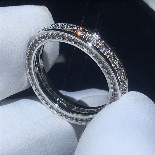 choucong fashion circle ring white gold filled 3 rows diamond engagement wedding band rings for women bridal finger jewelry, Slivery;golden
choucong fashion circle ring white gold filled 3 rows diamond engagement wedding band rings for women bridal finger jewelry, Slivery;golden