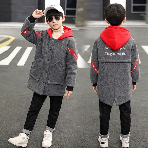 children's clothing winter new ribbon boy's woolen coat kid's hooded jacket baby fashion windbreaker outwear, Blue;gray
children's clothing winter new ribbon boy's woolen coat kid's hooded jacket baby fashion windbreaker outwear, Blue;gray