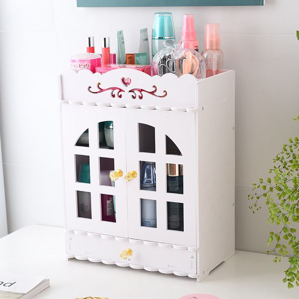 deskmakeup storage box wood-plastic plate household finishing box simple dresser multilayer storage rack cosmetics shelf
deskmakeup storage box wood-plastic plate household finishing box simple dresser multilayer storage rack cosmetics shelf