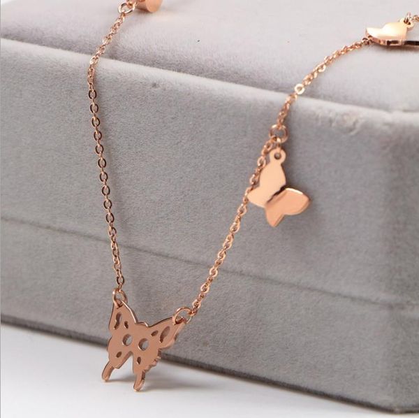 titanium steel necklace 18k rose gold butterfly pendant collarbone chain hollow sweater chain necklace, Silver
titanium steel necklace 18k rose gold butterfly pendant collarbone chain hollow sweater chain necklace, Silver