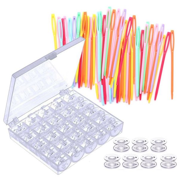 sewing machine bobbin+ darning needle large eye needle bobbins plastic sewing accessories kits tool, Black
sewing machine bobbin+ darning needle large eye needle bobbins plastic sewing accessories kits tool, Black