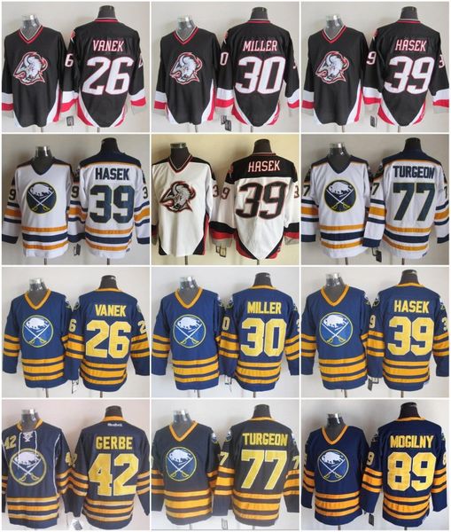 Men 26 Thoma Vanek Buffalo Sabres 77 Pierre Turgeon Jersey 30 Ryan Miller 39 Dominic Hasek 42 Nathan Gerbe 89 Mogilny Blue White Ice Hockey
Men 26 Thoma Vanek Buffalo Sabres 77 Pierre Turgeon Jersey 30 Ryan Miller 39 Dominic Hasek 42 Nathan Gerbe 89 Mogilny Blue White Ice Hockey