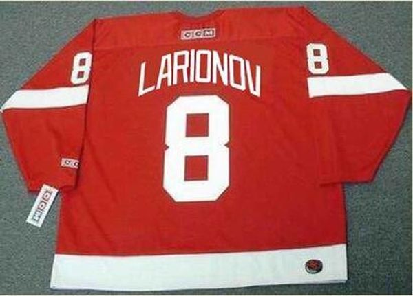 custom men youth women vintage #8 igor larionov detroit red wings 2002 ccm hockey jersey size s-5xl or custom any name or number, Black 
custom men youth women vintage #8 igor larionov detroit red wings 2002 ccm hockey jersey size s-5xl or custom any name or number, Black