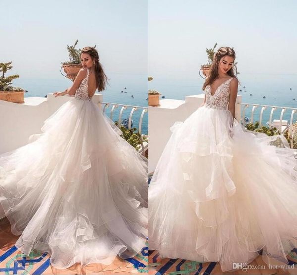 tiered skirt summer beach wedding dresses a line v neck open back lace wedding bridal gowns maternity wedding dress, White
tiered skirt summer beach wedding dresses a line v neck open back lace wedding bridal gowns maternity wedding dress, White