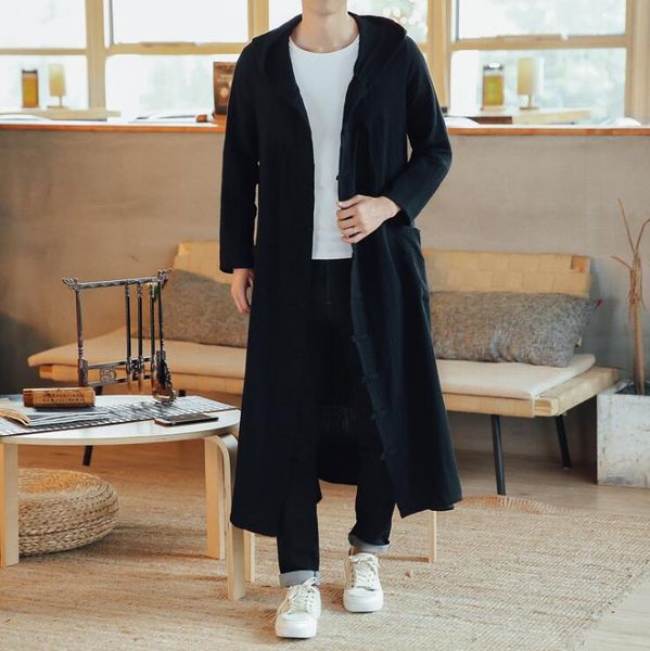 men long casual hooded trench coat spring autumn male loose hoody cardigan jacket outerwear overcoat, Tan;black
men long casual hooded trench coat spring autumn male loose hoody cardigan jacket outerwear overcoat, Tan;black