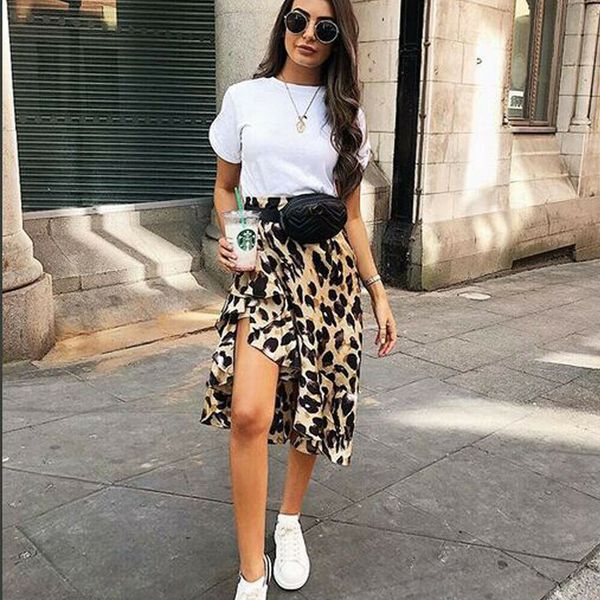 women fashion wrap over asymmetrical calf length skirt ladies summer casual leopard print high waist slim skirts sundress, Black
women fashion wrap over asymmetrical calf length skirt ladies summer casual leopard print high waist slim skirts sundress, Black
