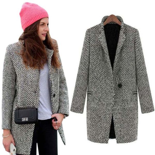 fashion women wool blend trench overcoat ladies turn -down collar long sleeve jacket coat slim fit outwear women's clothing, Black
fashion women wool blend trench overcoat ladies turn -down collar long sleeve jacket coat slim fit outwear women's clothing, Black