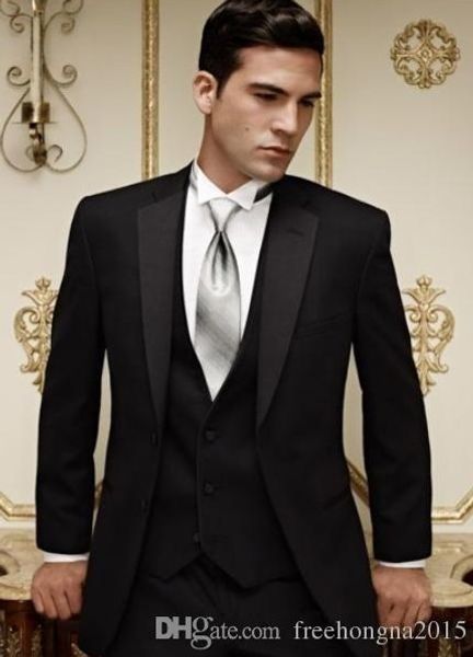 two buttons black groom tuxedos notch lapel man groomsman men wedding suits bridegroom (jacket+pants+vest) dd6760, White;black
two buttons black groom tuxedos notch lapel man groomsman men wedding suits bridegroom (jacket+pants+vest) dd6760, White;black