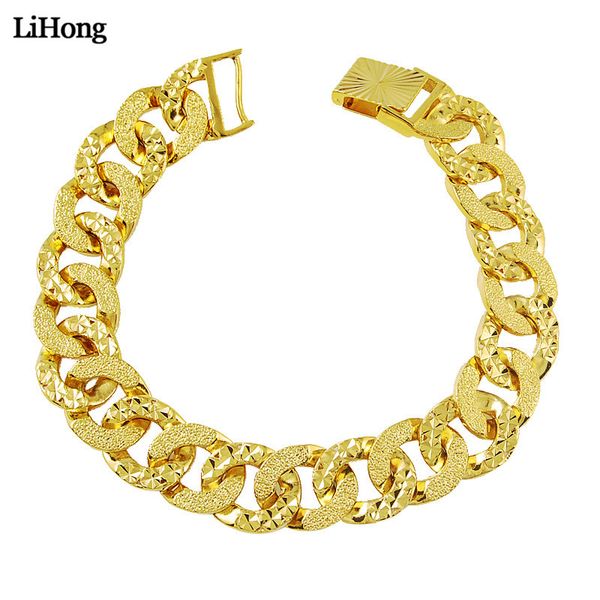 24k gold color bracelet jewelry men's and women's hip hop style bracelet link fashion punk jewelry, Black
24k gold color bracelet jewelry men's and women's hip hop style bracelet link fashion punk jewelry, Black