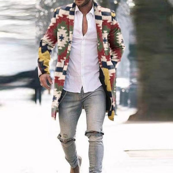 men wool coat winter seven-color rainbow plaid slim long coats men's overcoat trench overcoat fashion vintage long jacket man, Black
men wool coat winter seven-color rainbow plaid slim long coats men's overcoat trench overcoat fashion vintage long jacket man, Black