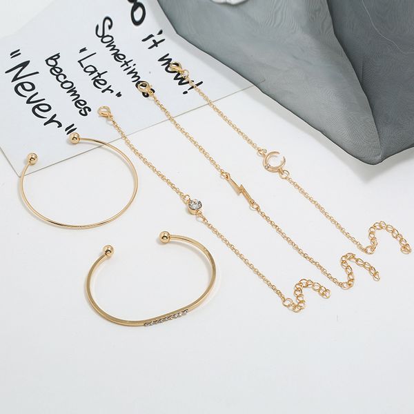 european and american fashion parts wholesale simple temperament geometric pendant ladies 5 sets bracelet, Golden;silver
european and american fashion parts wholesale simple temperament geometric pendant ladies 5 sets bracelet, Golden;silver