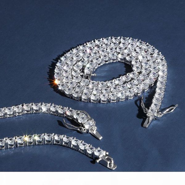 men hip hop iced out bling 925 sterling silver 4mm tennis chain necklace pave setting zircon male fashion chains necklaces male jewelry
men hip hop iced out bling 925 sterling silver 4mm tennis chain necklace pave setting zircon male fashion chains necklaces male jewelry