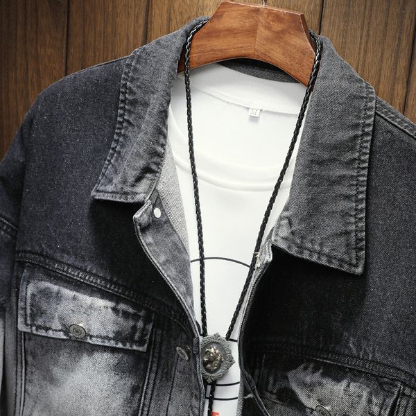2019 autumn and winter new style cowboy jacket men's fashion slim fit trend loose handsome versatile long sleeve, Black;brown
2019 autumn and winter new style cowboy jacket men's fashion slim fit trend loose handsome versatile long sleeve, Black;brown