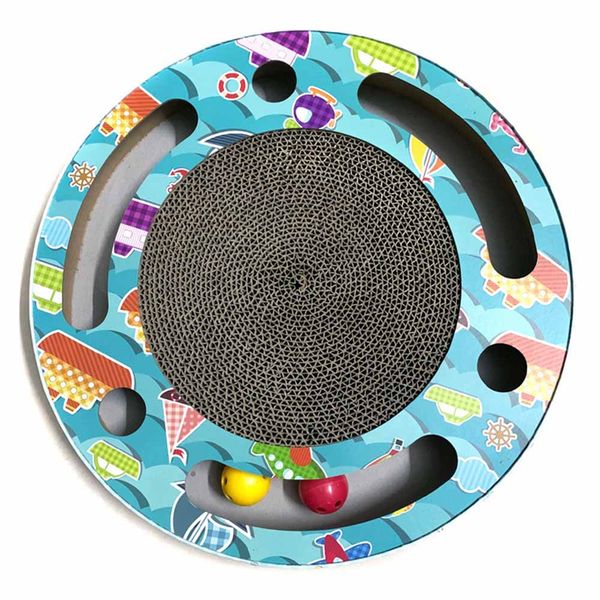 cat educational toy corrugated paper cat scratching board turntable grinding claw toy with 2 chase balls
cat educational toy corrugated paper cat scratching board turntable grinding claw toy with 2 chase balls