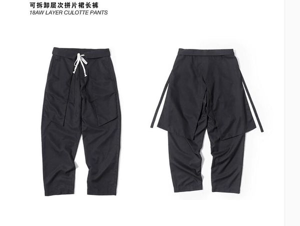 27-46 2020 men's clothing hair stylist catwalk original detachable layered patchwork skirt pants plus size costumes, Black
27-46 2020 men's clothing hair stylist catwalk original detachable layered patchwork skirt pants plus size costumes, Black