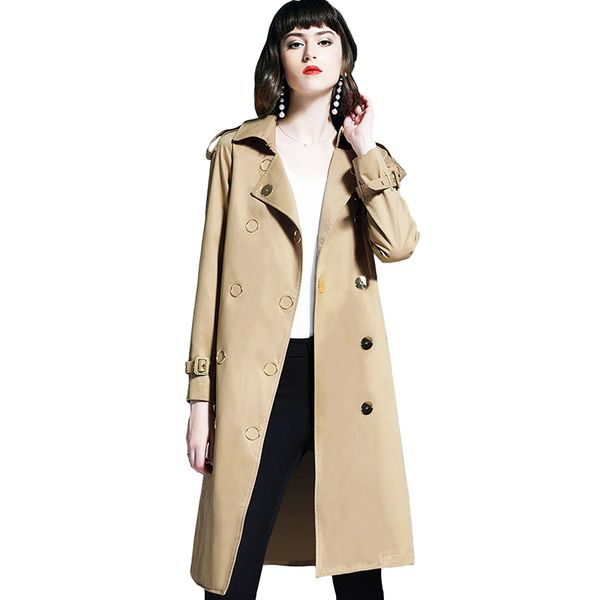 2020 trench coat women spring autumn double breasted windbreaker long outerwear female slim khaki black trench 3173, Tan;black
2020 trench coat women spring autumn double breasted windbreaker long outerwear female slim khaki black trench 3173, Tan;black