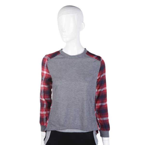 women plaid patchwork tshirt spring loose casual stitching color long sleeve pullover female sweatshirt femme o-neck blusa, Red
women plaid patchwork tshirt spring loose casual stitching color long sleeve pullover female sweatshirt femme o-neck blusa, Red