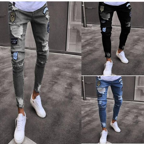 2019 fashion autumn hole embroidery jeans slim men's trousers men's casual thin jeans classic denim young men black blue
2019 fashion autumn hole embroidery jeans slim men's trousers men's casual thin jeans classic denim young men black blue