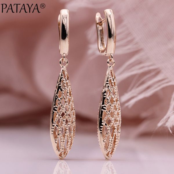 PATAYA New Design 585 Rose Gold Hollow Long Earrings Women Wedding Retro Trendy Fashion Jewelry Gift Horse Eye Dangle Earrings, Silver
PATAYA New Design 585 Rose Gold Hollow Long Earrings Women Wedding Retro Trendy Fashion Jewelry Gift Horse Eye Dangle Earrings, Silver