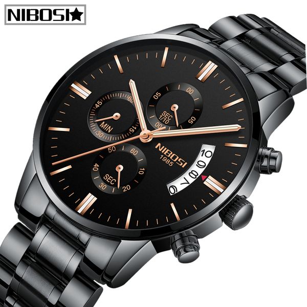 nibosi men watch chronograph sport mens watches brand luxury waterproof full steel quartz gold clock men relogio masculino, Slivery;brown
nibosi men watch chronograph sport mens watches brand luxury waterproof full steel quartz gold clock men relogio masculino, Slivery;brown