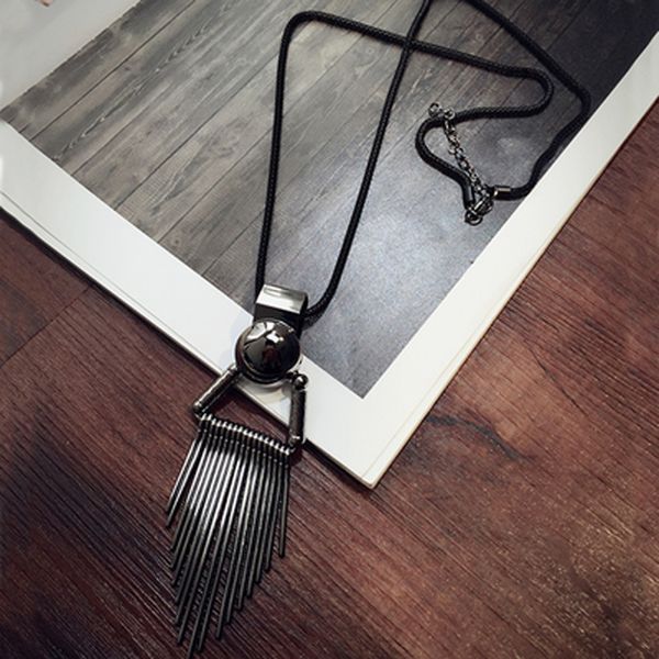 new korea bohemia style women long necklaces alloy metal tassels necklaces & pendants gunblack garment accessories, Silver
new korea bohemia style women long necklaces alloy metal tassels necklaces & pendants gunblack garment accessories, Silver