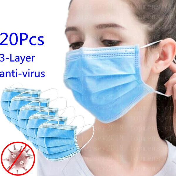 20 pcs disposable face anti-virus masks thick 3-layer dustproof earloop dust mouth masks cover 3ply non-woven mask soft breathable free
20 pcs disposable face anti-virus masks thick 3-layer dustproof earloop dust mouth masks cover 3ply non-woven mask soft breathable free