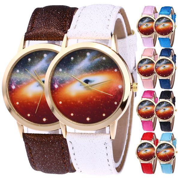 10 colors fashion pu leather strap women men quartz watch starry sky dial couple wristwatch watchband for gift, Slivery;brown
10 colors fashion pu leather strap women men quartz watch starry sky dial couple wristwatch watchband for gift, Slivery;brown