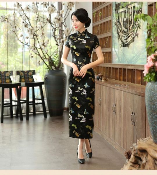 short-sleeved printed cheongsam improved daily long cheongsam stage catwalk performance banquet etiquette long qipao women, Red
short-sleeved printed cheongsam improved daily long cheongsam stage catwalk performance banquet etiquette long qipao women, Red