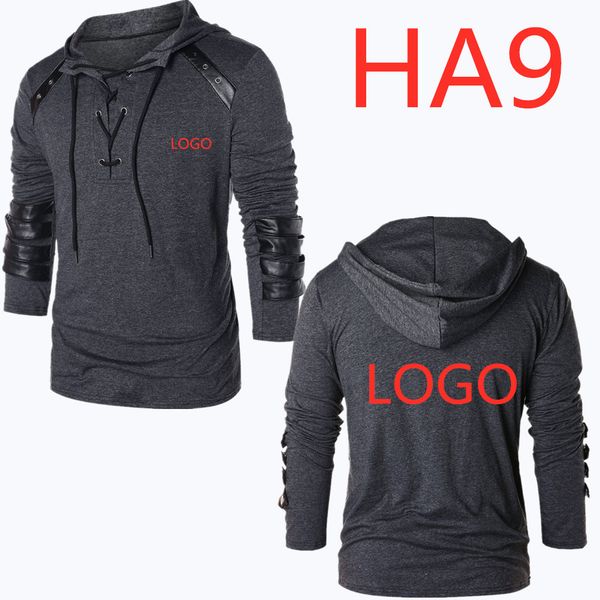 ha9 men casual vintage leather patchwork lace up hoodie man mc new design men drawstring hoodie pullover sweatshirts jacket coat, Black
ha9 men casual vintage leather patchwork lace up hoodie man mc new design men drawstring hoodie pullover sweatshirts jacket coat, Black