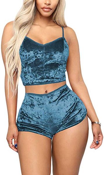 sleepwear women lingerie fashion us women 2pcs velvet spaghetti strap shorts pajama set ladies sleepwear pajama party, Black;red
sleepwear women lingerie fashion us women 2pcs velvet spaghetti strap shorts pajama set ladies sleepwear pajama party, Black;red