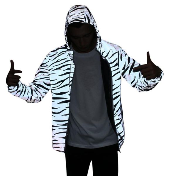 new fashion men reflective jacket waterproof hiphop wings zebra stripes printed couple windbreaker hooded fluorescent coats #b, Black
new fashion men reflective jacket waterproof hiphop wings zebra stripes printed couple windbreaker hooded fluorescent coats #b, Black