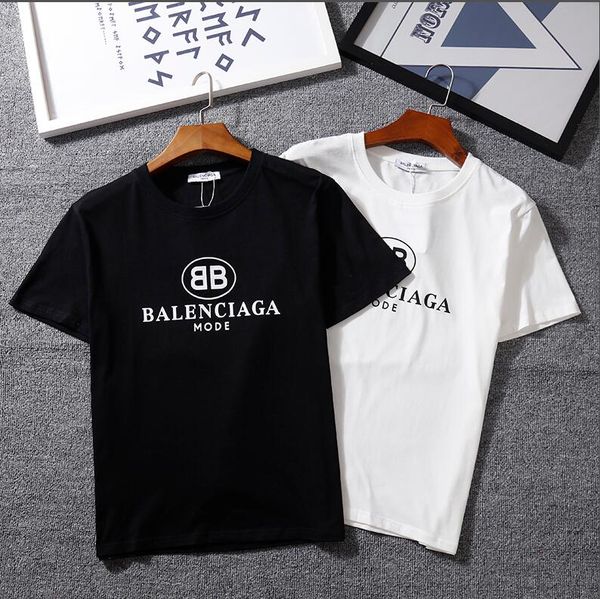 ky2019 summer new loose simple bb letter short-sleeved t-shirt men and women models couples shirts tide card, White;black
ky2019 summer new loose simple bb letter short-sleeved t-shirt men and women models couples shirts tide card, White;black