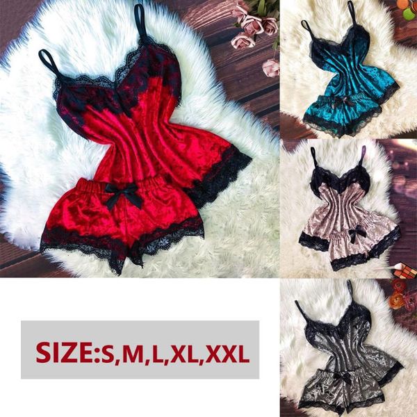 1set lingerie set velvet sleepwear women's pajama set temptation babydoll nightwear cute cami and shorts, White;black
1set lingerie set velvet sleepwear women's pajama set temptation babydoll nightwear cute cami and shorts, White;black