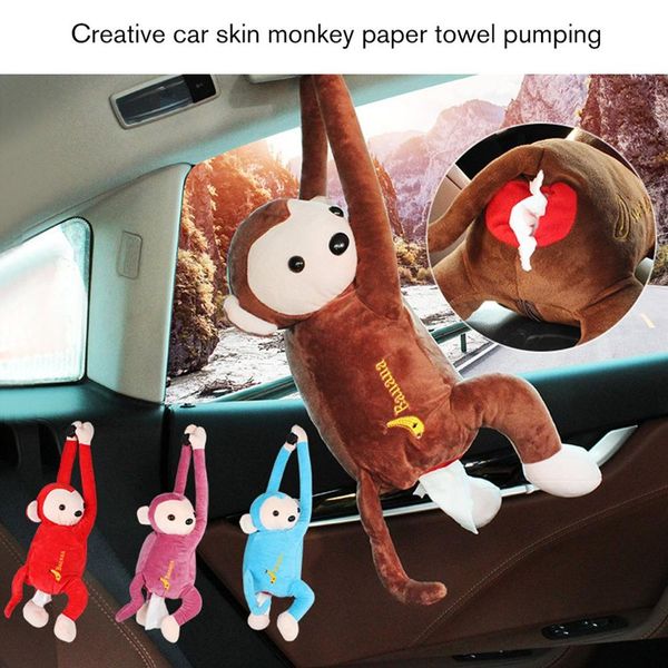 car paper towel pumping cartoon creative car tissue box cover dual-use leather monkey towel plush
car paper towel pumping cartoon creative car tissue box cover dual-use leather monkey towel plush