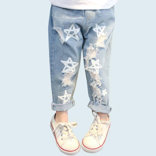 baby girls jeans star print jeans pants for girls elastic waist kids with hole autumn novelty clothes for infant, Blue
baby girls jeans star print jeans pants for girls elastic waist kids with hole autumn novelty clothes for infant, Blue