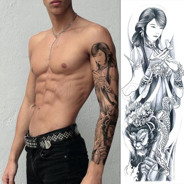 full arm waterproof temporary tattoo sticker myth monkey king god girl butterfly fake tatoo flash tatto body art for man woman
full arm waterproof temporary tattoo sticker myth monkey king god girl butterfly fake tatoo flash tatto body art for man woman