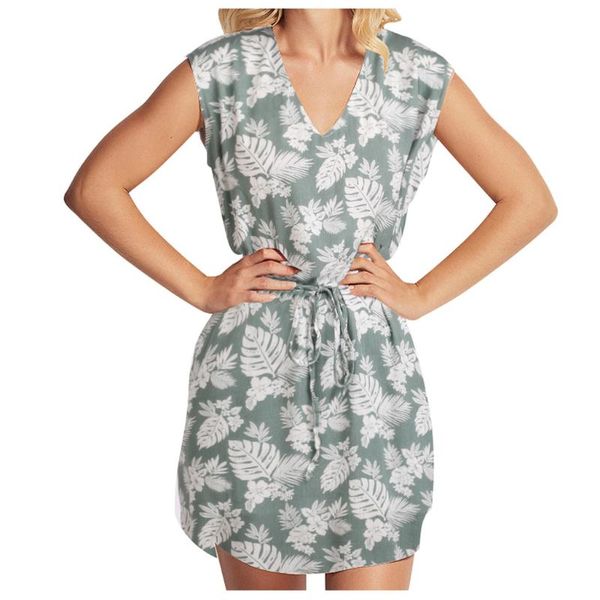 loose dress women fashion v-neck floral plants print beach dresssleeveless bandage causal mini dress #js5, Black;gray
loose dress women fashion v-neck floral plants print beach dresssleeveless bandage causal mini dress #js5, Black;gray