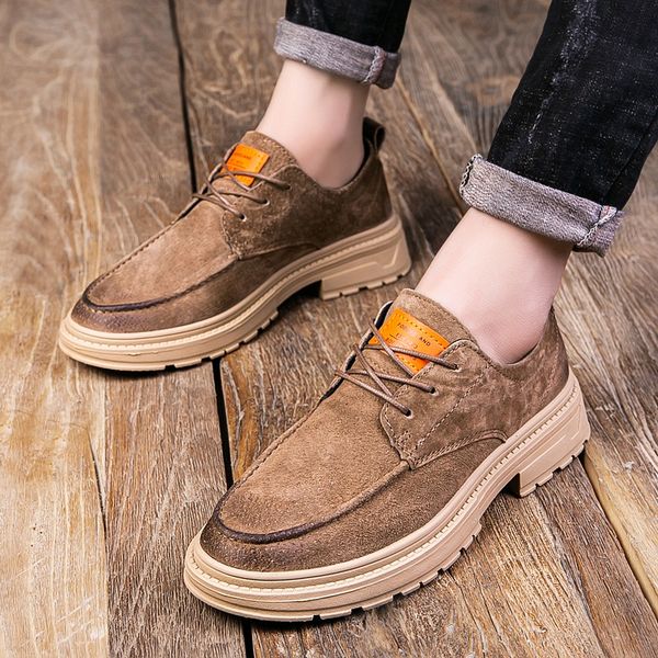 men leather shoes botas hombre vintage style men shoes outdoor breathable casual fashion lace-up bota masculina, Black
men leather shoes botas hombre vintage style men shoes outdoor breathable casual fashion lace-up bota masculina, Black