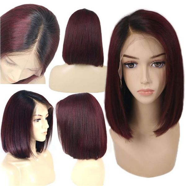 2t #1b/99j two colored human hair wigs short straight bob wigs bleached knots pre plucked 13x6 lace front wig for women, Black;brown
2t #1b/99j two colored human hair wigs short straight bob wigs bleached knots pre plucked 13x6 lace front wig for women, Black;brown