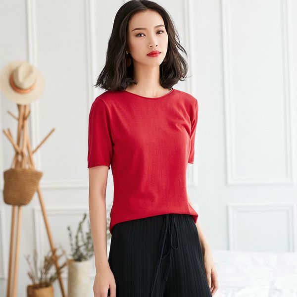 2019 new summer women's fashion sweater short-sleeved short shirt shirt o-neck solid color women's casual jacket sweater, White;black
2019 new summer women's fashion sweater short-sleeved short shirt shirt o-neck solid color women's casual jacket sweater, White;black