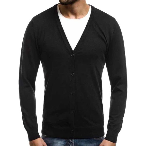 2019 fashion men's autumn winter sweater cardigan warm button knitted sweater blouse solid male jacket, White;black
2019 fashion men's autumn winter sweater cardigan warm button knitted sweater blouse solid male jacket, White;black